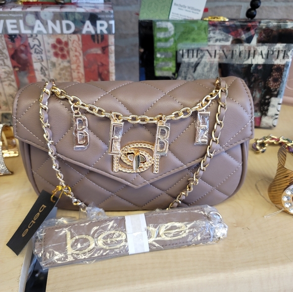 Taupe BeBe Handbag - Picture 1 of 1